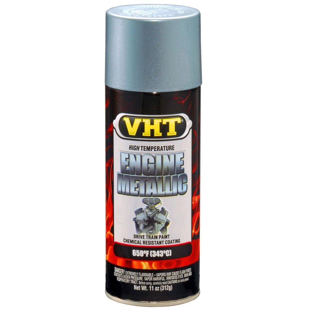 Photo for VHT Paint SP403; Engine Metallic 11.0 oz. Aerosol Titanium Silver Blue 650 deg. F Intermittent 