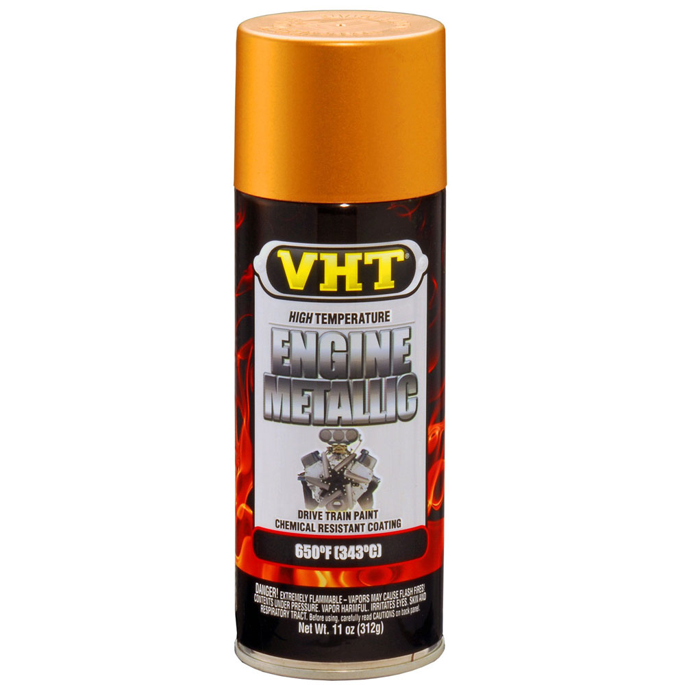 Photo for VHT Paint SP404; Engine Metallic 11.0 oz. Aerosol Gold Flake 650 deg. F Intermittent