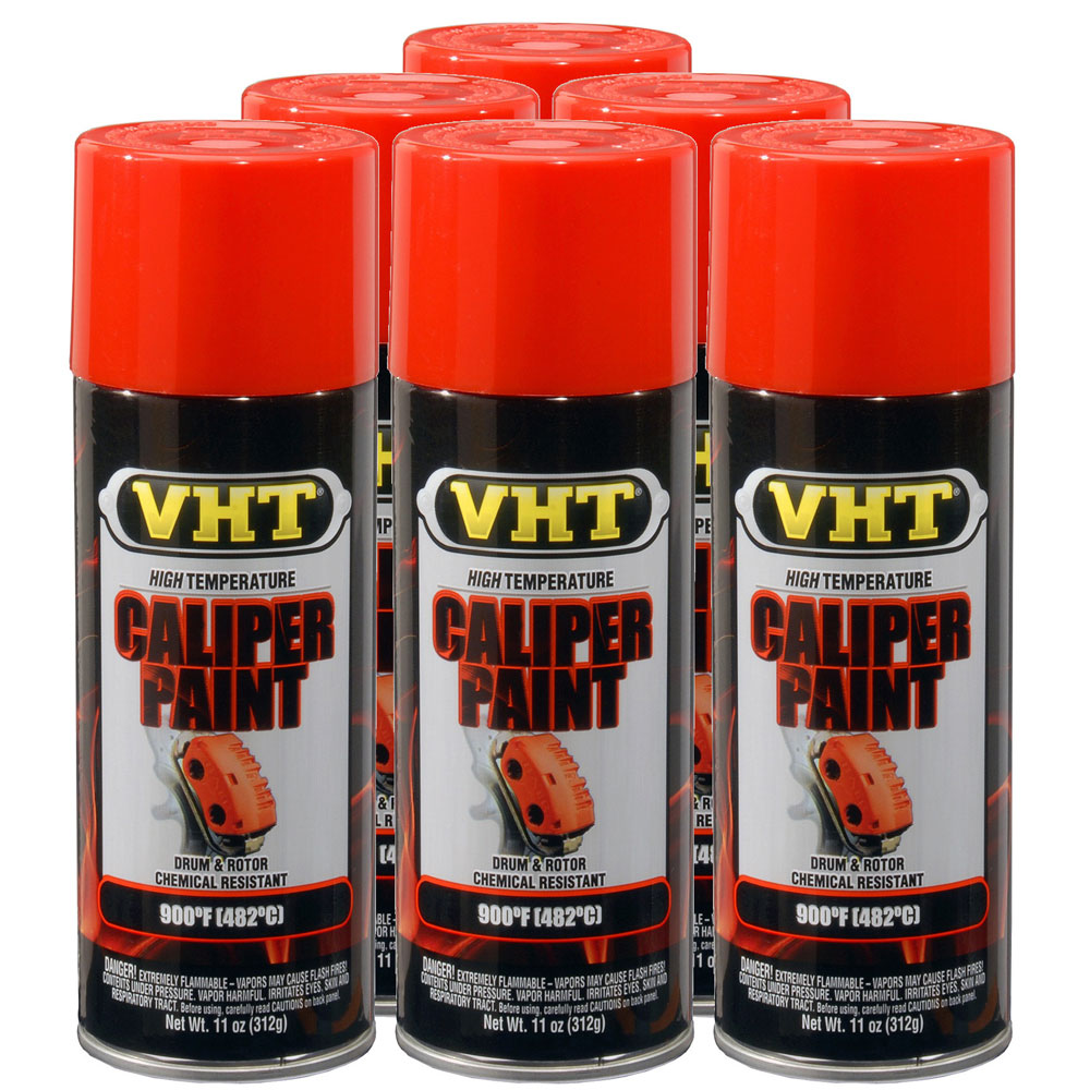 Photo for VHT Paint SP733(6-PACK); Caliper Paint 11.0 oz. Aerosol Real Orange 900 deg. F Intermittent 