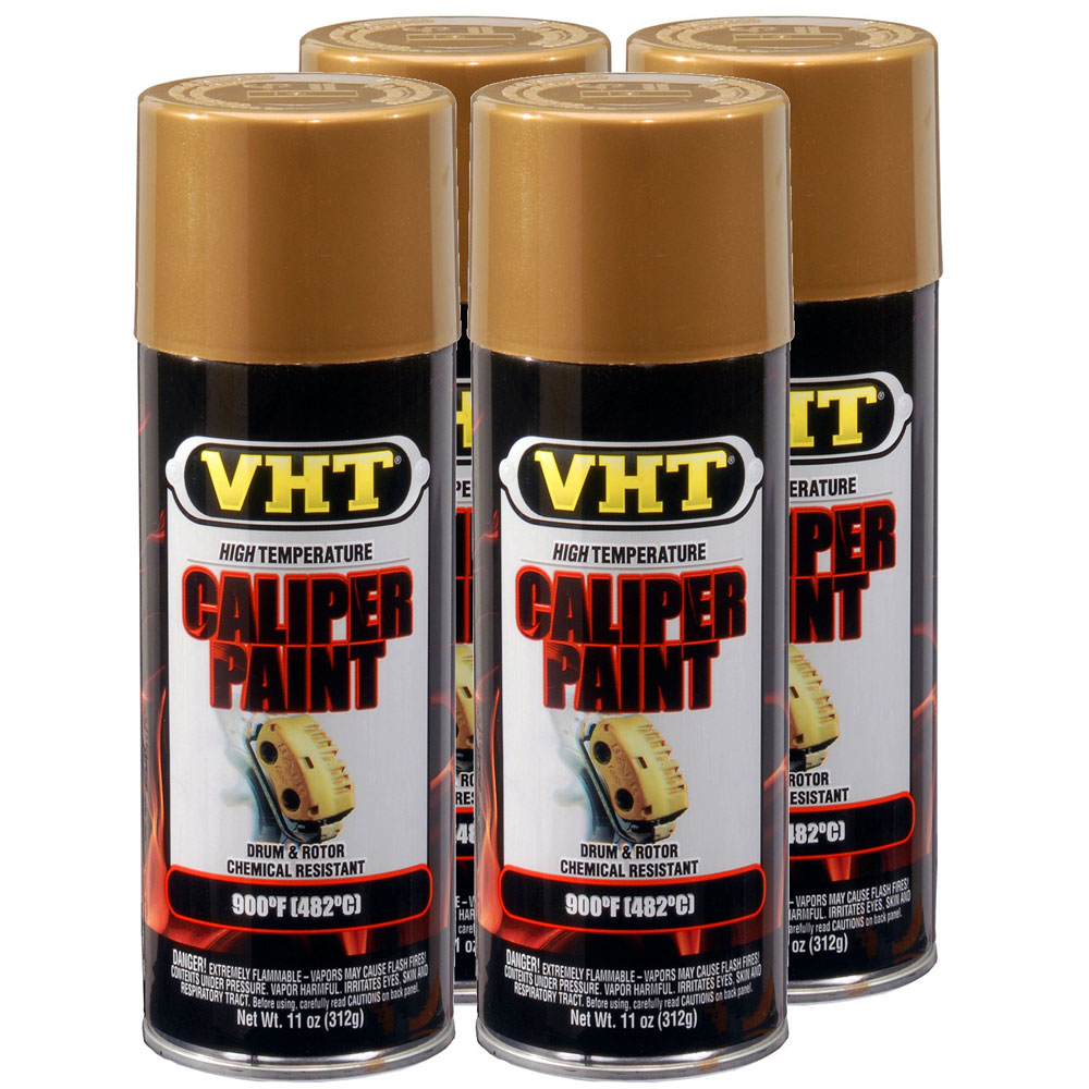 Photo for VHT Paint SP736(4-PACK); Caliper Paint 11.0 oz. Aerosol Gold 900 deg. F Intermittent 