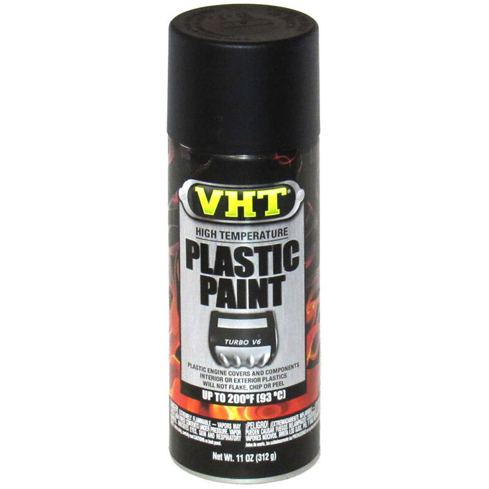 Photo for VHT High Temp Paint SP820; Plastic Paint 11.0 oz. Aerosol Black 200 deg. F