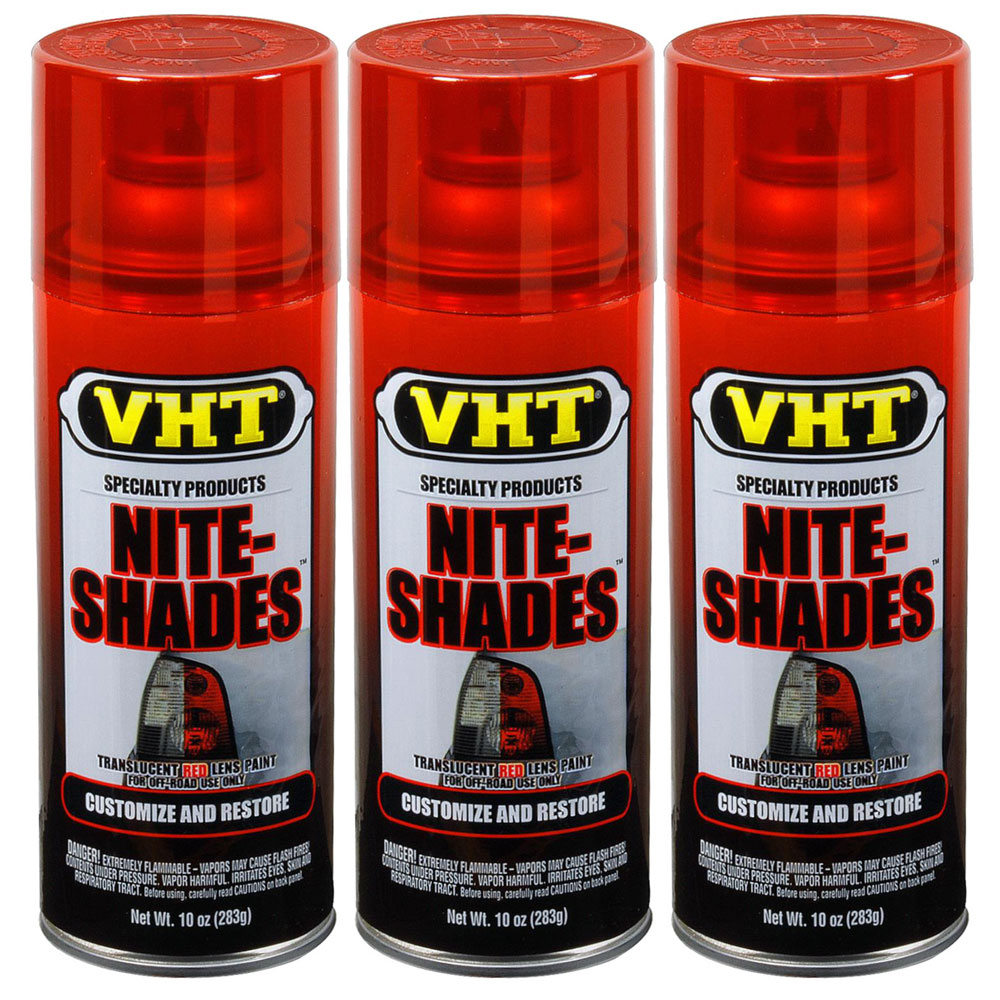 Photo for VHT Lens Paint SP888(3-PACK); Nite Shades 10.0 oz. Aerosol Transparent Red 