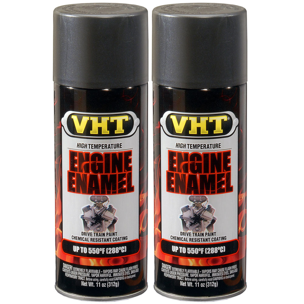 Photo for VHT High Temp Paint SP997(2-PACK); Engine Enamel NuCast 11.0 oz. Aerosol Cast Iron 550 deg. F Intermittent 