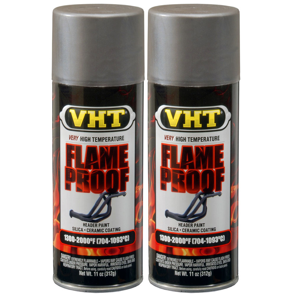 Photo for VHT High Temp Paint SP998(2-PACK); FlameProof NuCast 11.0 oz. Aerosol Cast Iron 1300, 2000 deg. F 