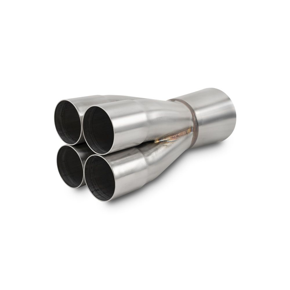 Vibrant Exhaust Header Collector 10308; 2.000 in. 3.500 in. Slip Fit 4-1 Merge Collector Stainless Steel 