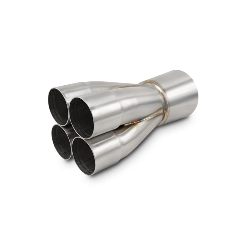 Vibrant Exhaust Header Collector 10316; 2.250 in. 4.000 in. Slip Fit 4-1 Merge Collector Stainless Steel 