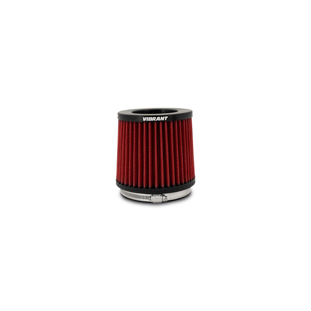 Vibrant Air Filter 10926; Classic Conical Oiled Red Cotton Gauze 5.750 in. 5.250 in. 