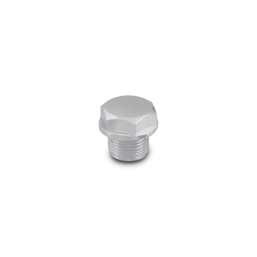 Vibrant Metric Fitting 1195A; Hex Plug Zinc Plated 18mm x 1.5 Straight 