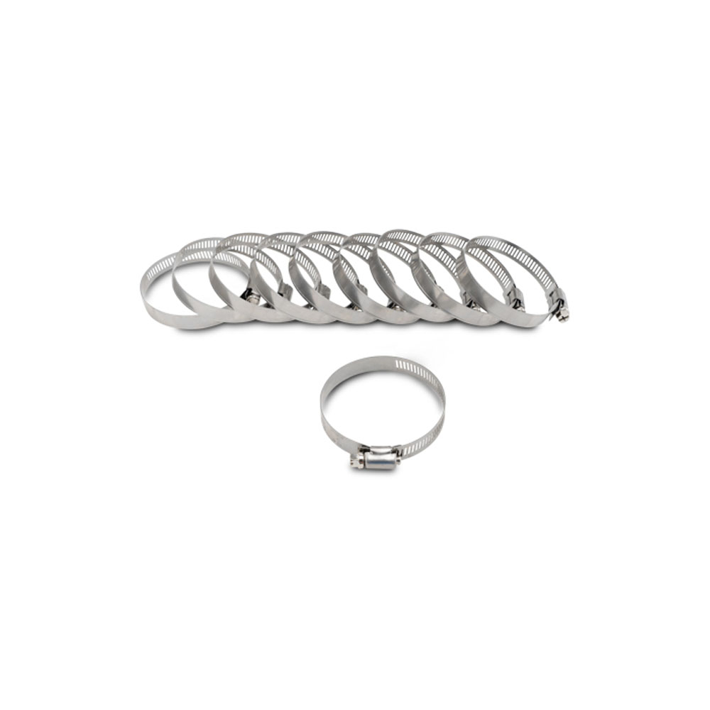 Vibrant Hose Clamp 12154; 2.040 in. 3.000 in. Stainless Steel Natural Worm Gear 