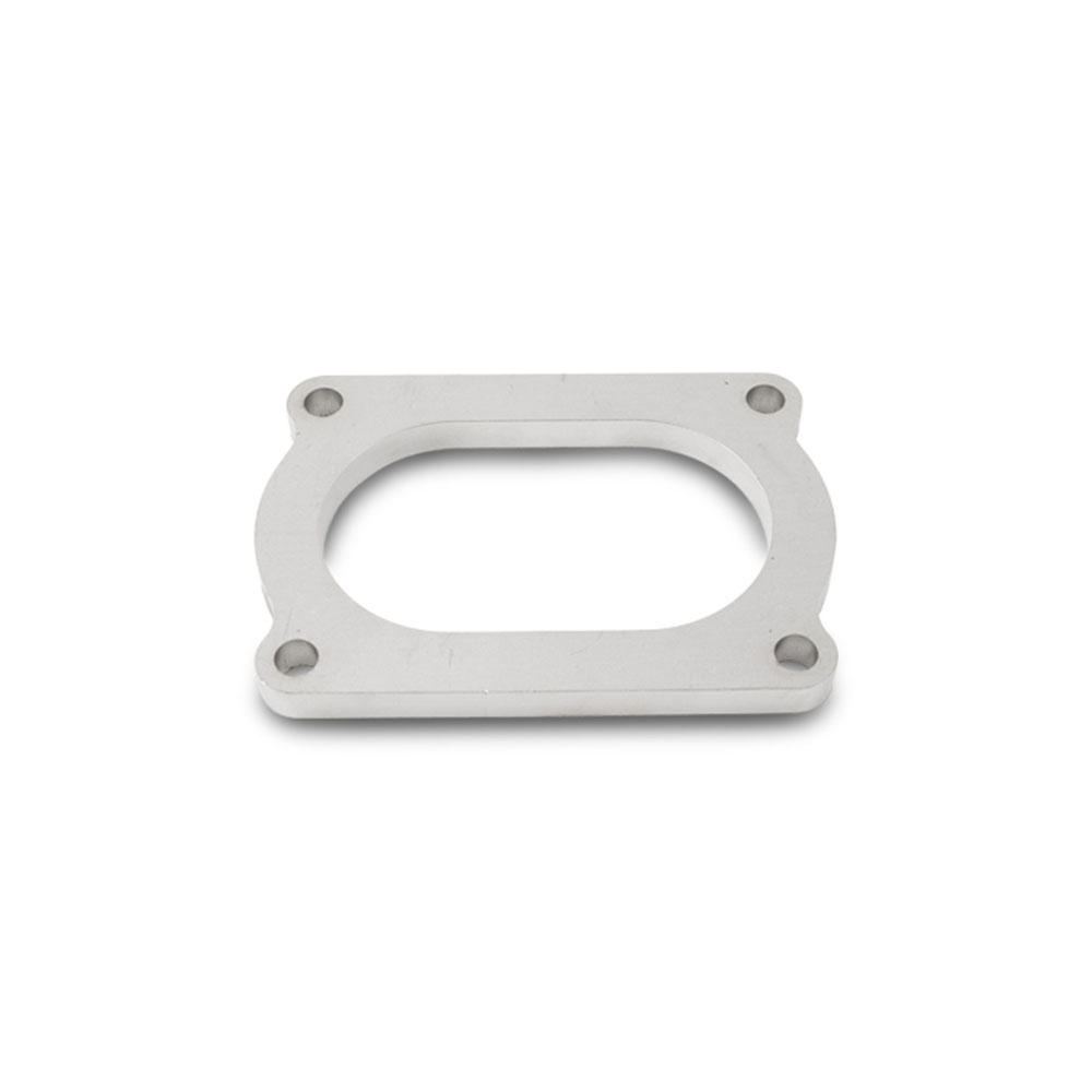 Vibrant Exhaust Flange 13175S; Oval 2.188 x 3.438 in. 2.188 x 3.438 in. 4 Bolt Natural Stainless Steel 