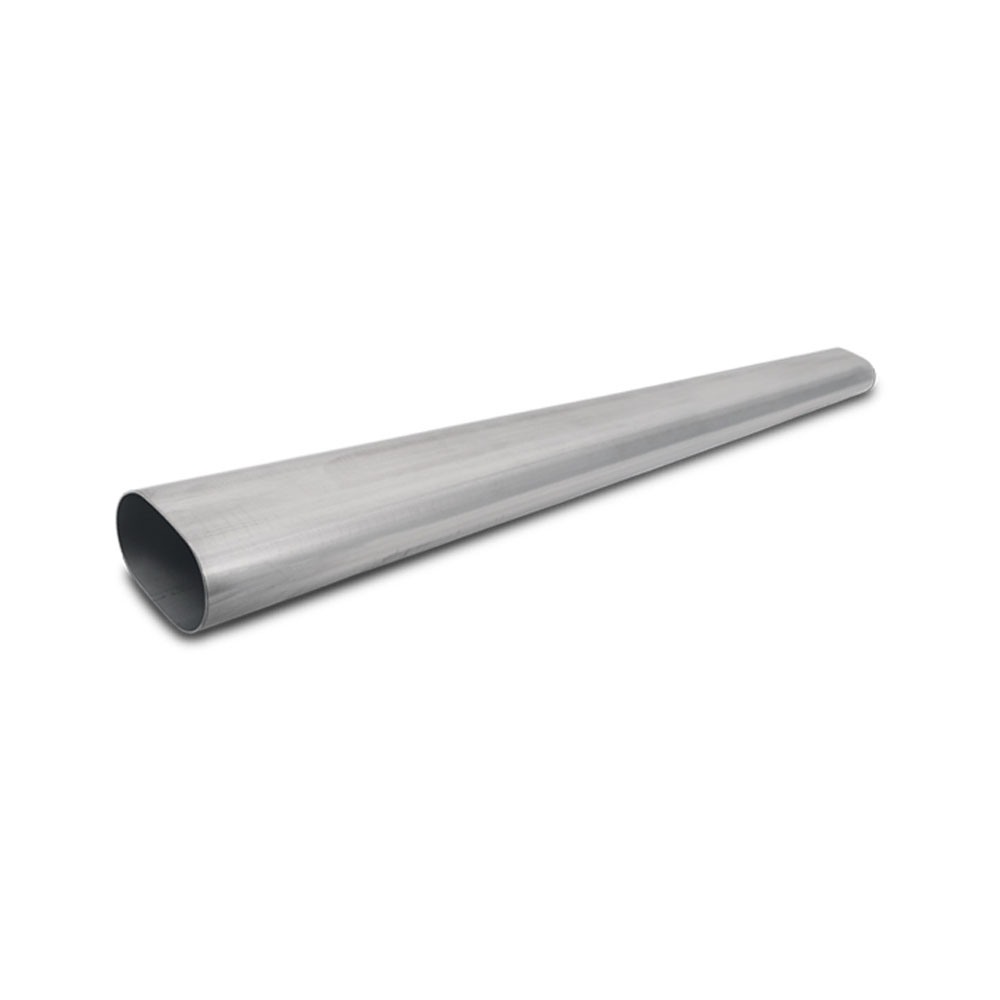 Vibrant Exhaust Pipe 13182; Oval Exhaust Tubing 1.650 mm 3.000 in. (2.188 in. x 3.500 in.) Straight Natural Stainless Steel 