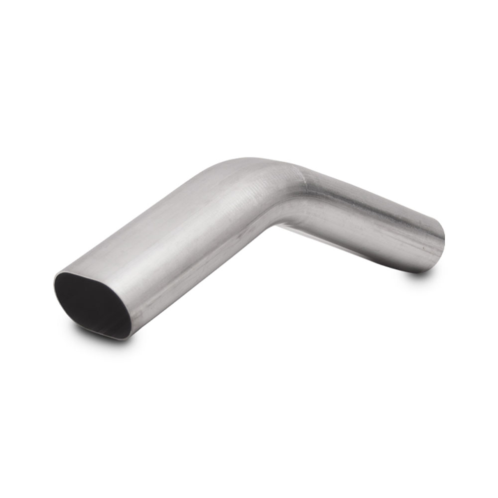 Vibrant Exhaust Pipe 13200; Mandrel Bend Oval 1.650 mm 3.000 in. (2.188 in. x 3.500 in.) 45 deg. Natural Stainless Steel 