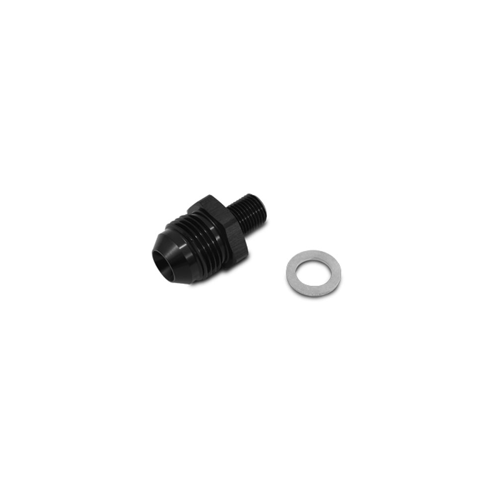 Vibrant AN Fitting 16603; AN to Metric Adapter Black -04AN Male Straight 8.000 mm x 1.25 Male 