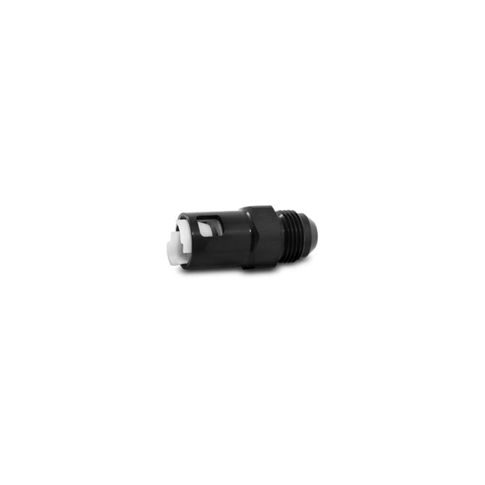 Vibrant AN Fitting 16887; AN to SAE Quick Connect Adapter AN to Quick Connect Adapter Black -08AN Male 3/8 in. Quick Connect Female Straight 
