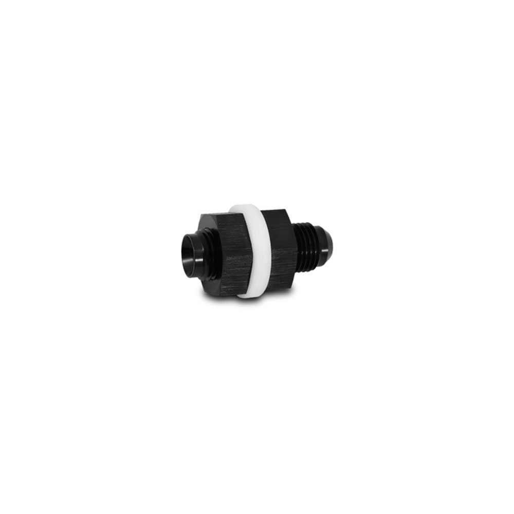 Vibrant AN Fitting 16895; Fuel Cell Bulkhead AN to AN Bulkhead Union Black -12AN Male -12AN Male Straight 