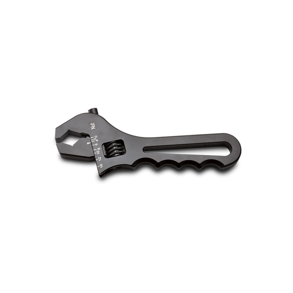 Vibrant AN Wrench 20993; Adjustable AN Wrench Adjustable Black Anodized Aluminum -04AN to -16AN 