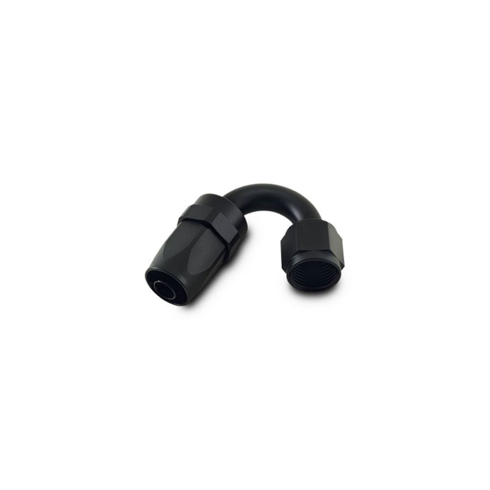 Vibrant Hose End 21504; Swivel Hose End Black -04AN -04AN Female 150 deg. 