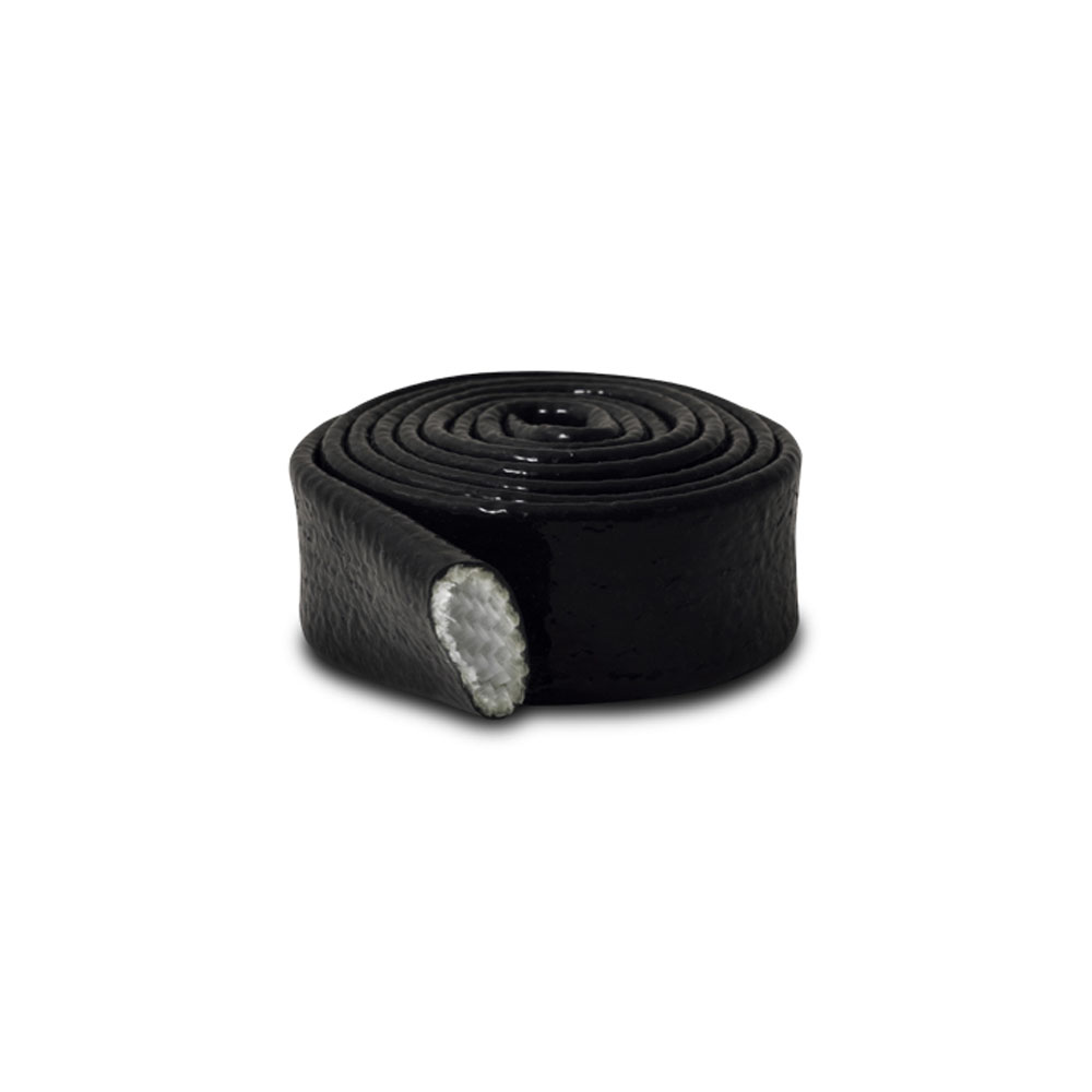 Vibrant Thermal Protection Hose Sleeve 25816; Heat Protect 5 ft. Black Silicone Wrapped Fiberglass 