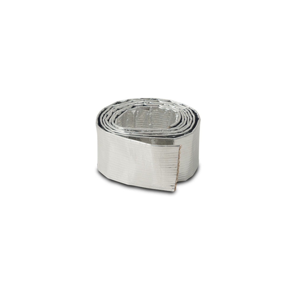 Vibrant Thermal Protection Hose Sleeve 25823; ExtremeShield 1200 5 ft. Silver Aluminized Outer Layer Bonded to Fiberglass 