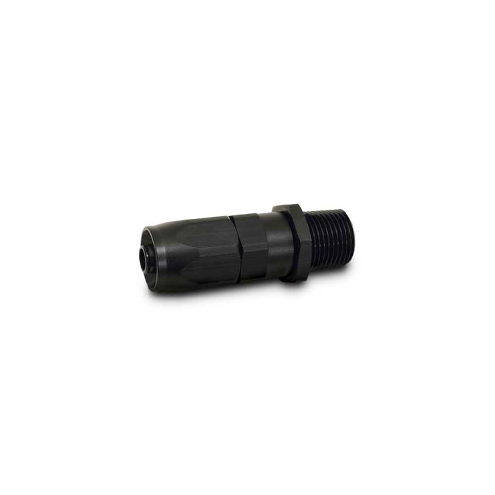 Vibrant Hose End 26007; NPT Male Hose End Hose End Black -10AN 1/2 in. NPT Male Straight 