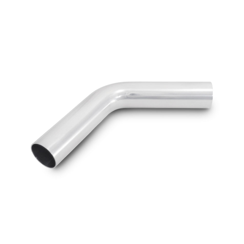Vibrant Air Intake Tube 2814; 1.800 mm 2.000 in. 60 deg. Polished Aluminum 