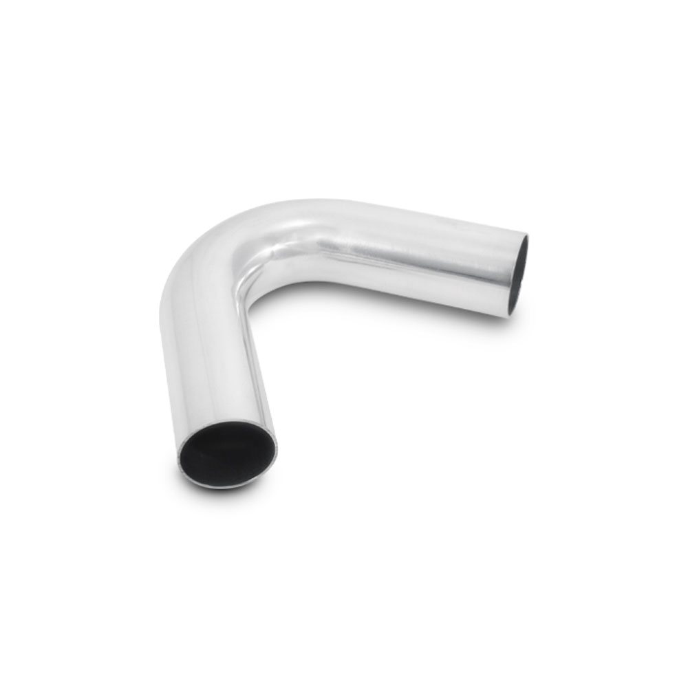 Vibrant Air Intake Tube 2827; 1.500 mm 3.000 in. 120 deg. Polished Aluminum 
