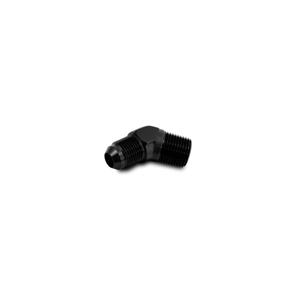 Vibrant Performance AN Fitting 10242; AN to NPT Adapter Black -06AN Male 45 deg. 1/4 in. NPT Male 