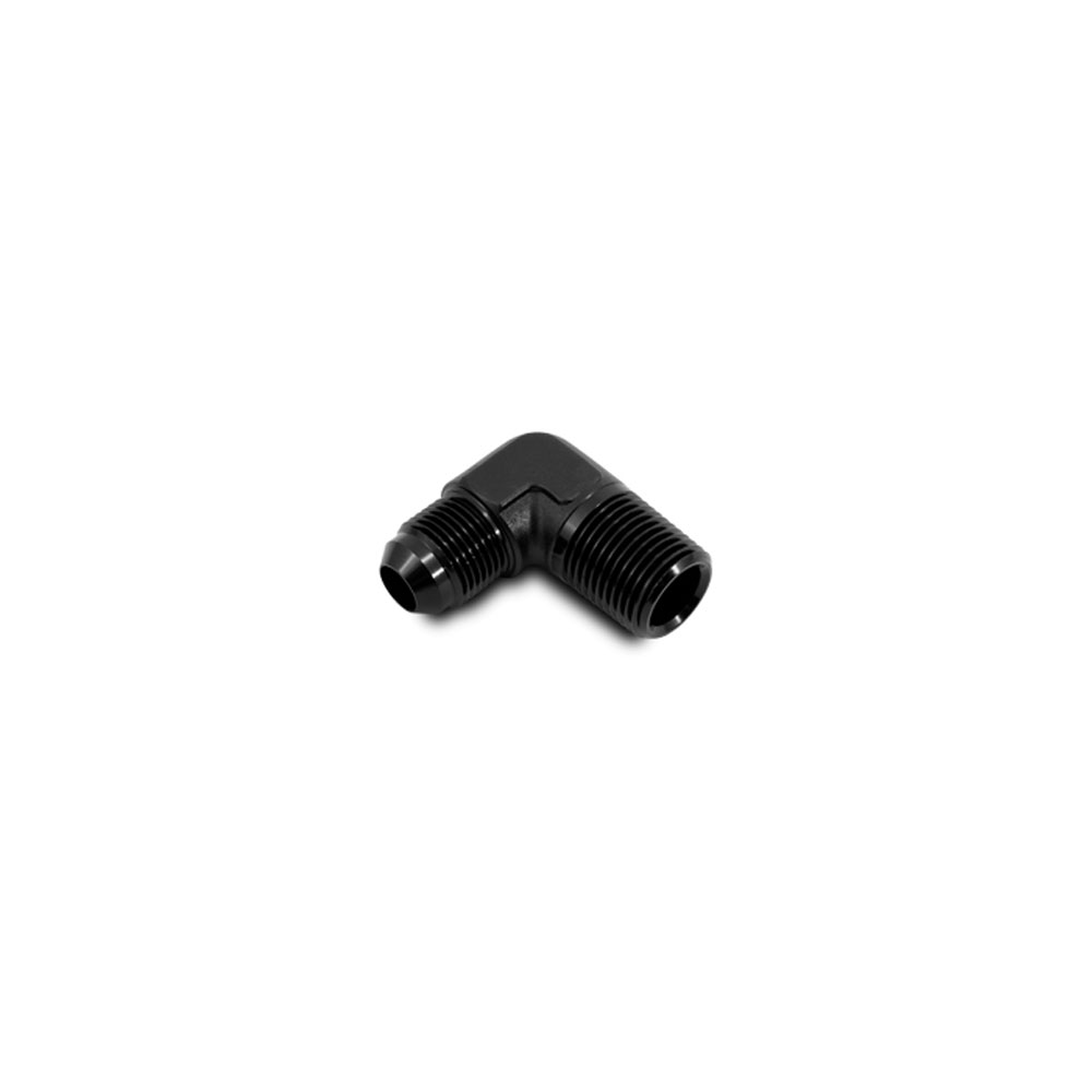 Vibrant Performance AN Fitting 10250A; AN to NPT Adapter Black -03AN Male 90 deg. 1/8 in. NPT Male 