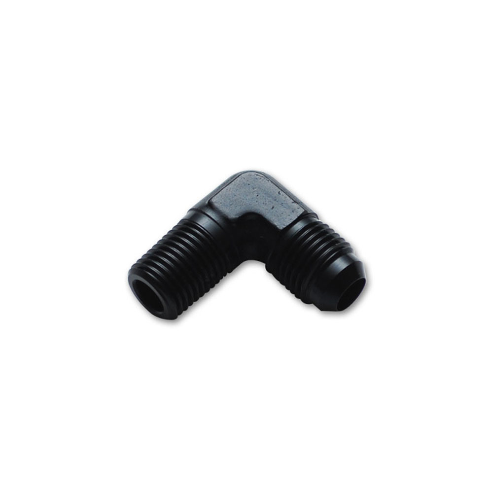 Vibrant Performance AN Fitting 10251A; AN to NPT Adapter Black -04AN Male 90 deg. 1/8 in. NPT Male 