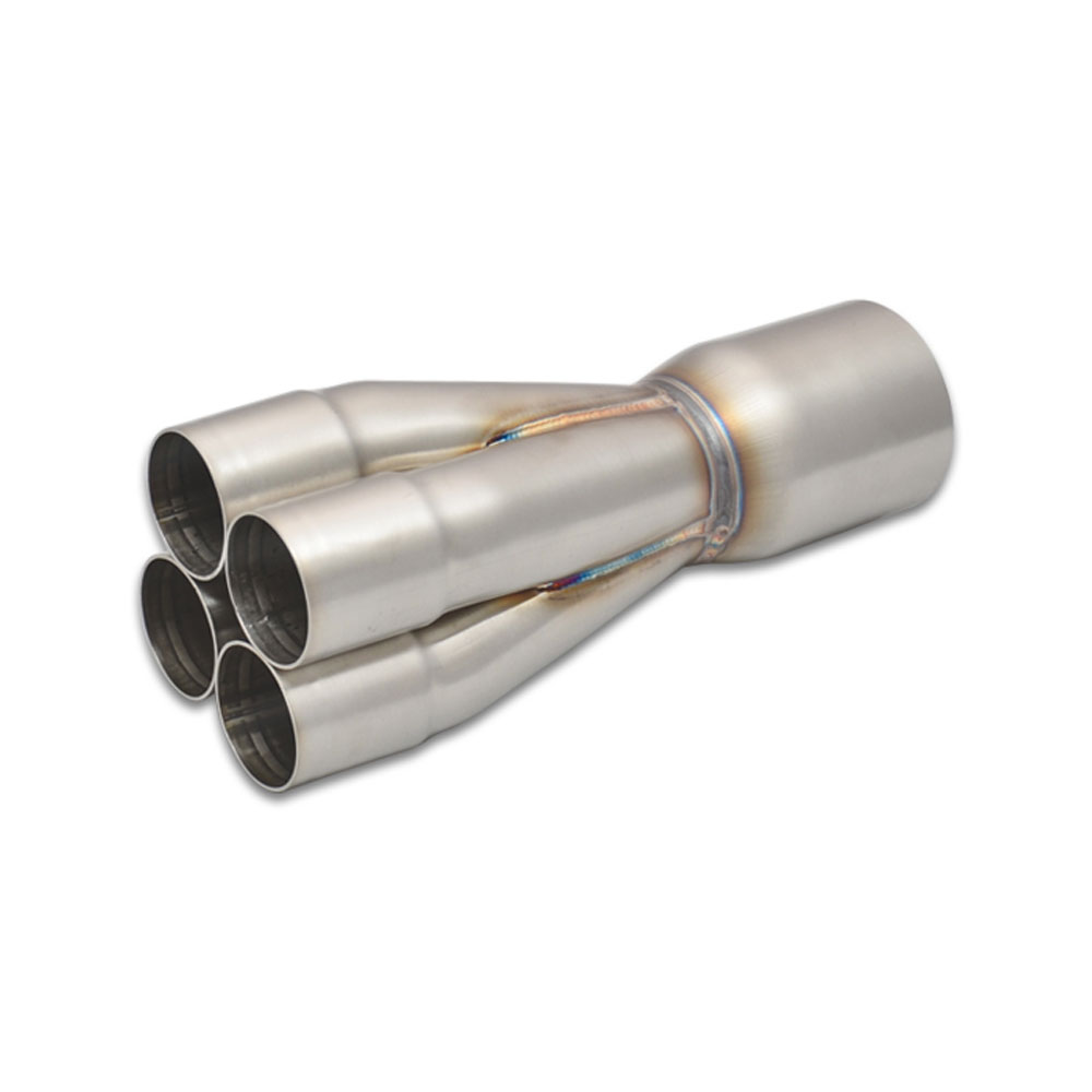 Vibrant Performance Exhaust Header Collector 10302; 1.750 in. 3.000 in. Slip Fit 4-1 Merge Collector Stainless Steel 