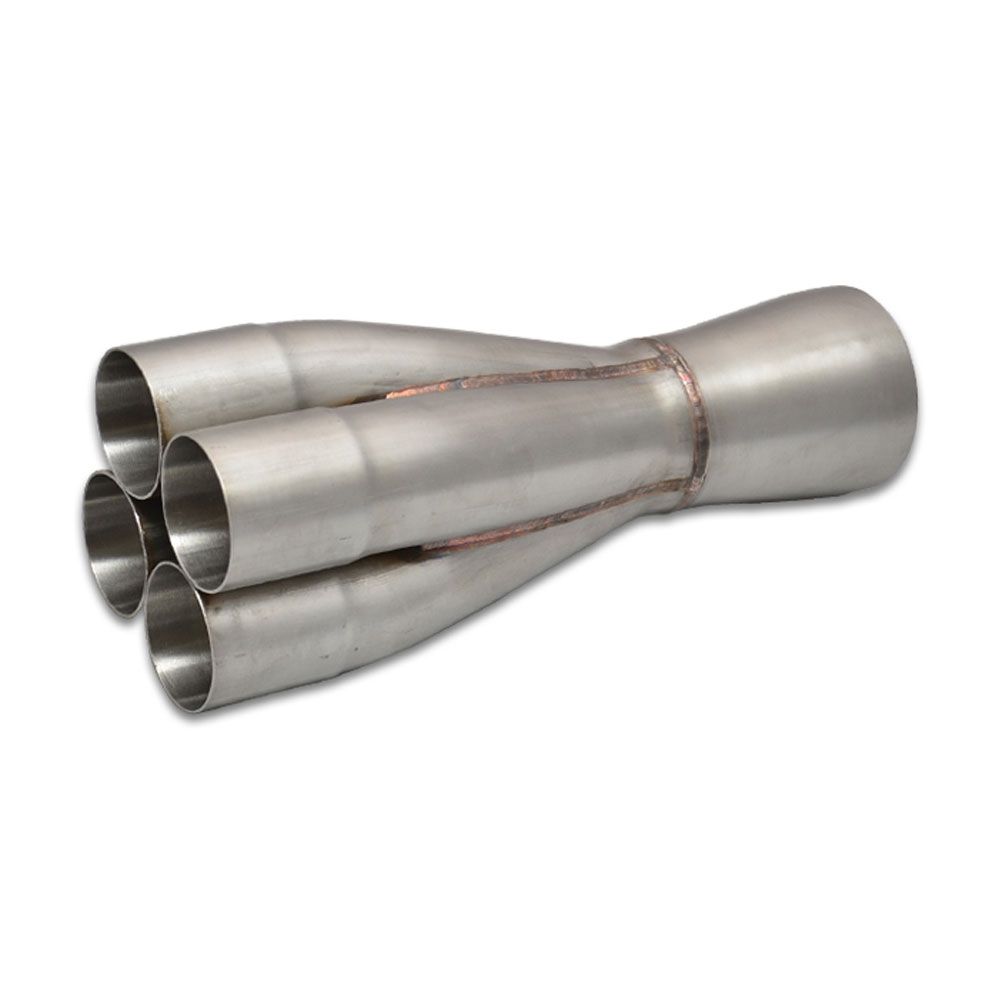 Vibrant Performance Exhaust Header Collector 10305; 1.875 in. 3.000 in. Slip Fit 4-1 Merge Collector Stainless Steel 