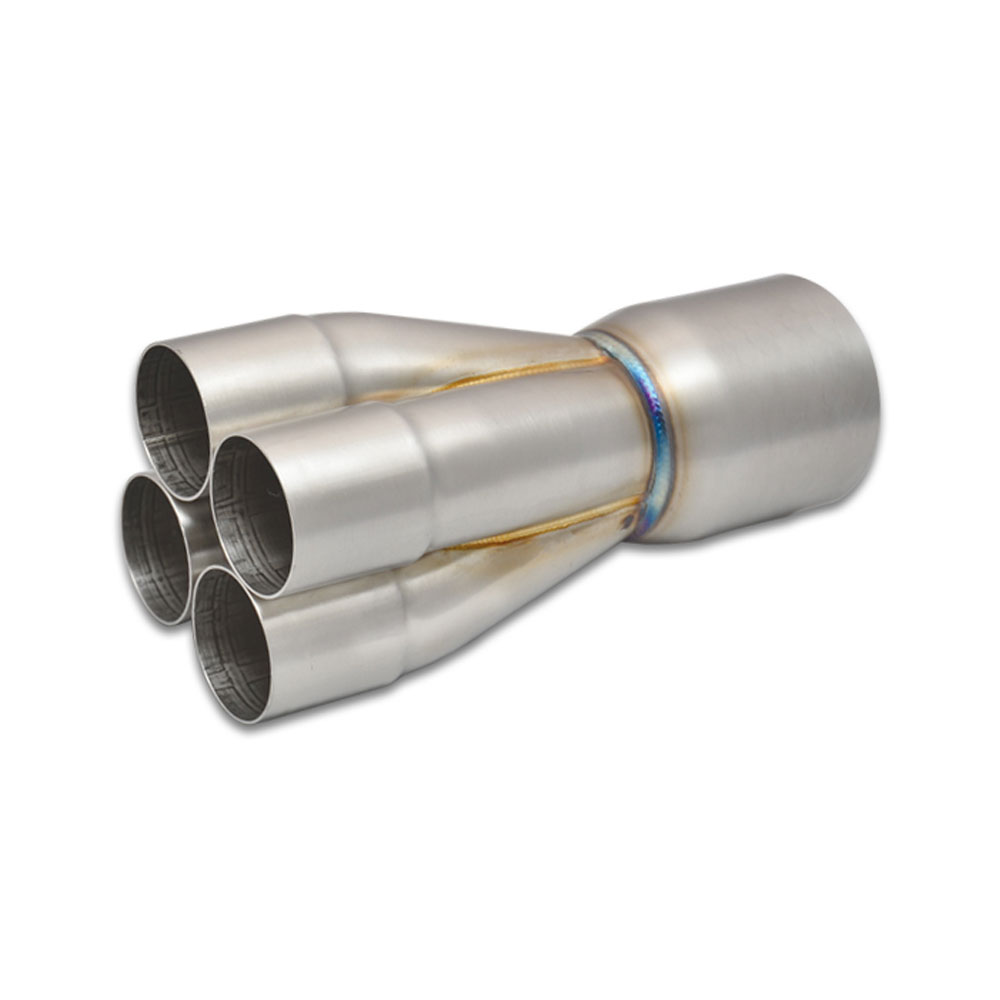 Vibrant Performance Exhaust Header Collector 10308; 2.000 in. 3.500 in. Slip Fit 4-1 Merge Collector Stainless Steel 