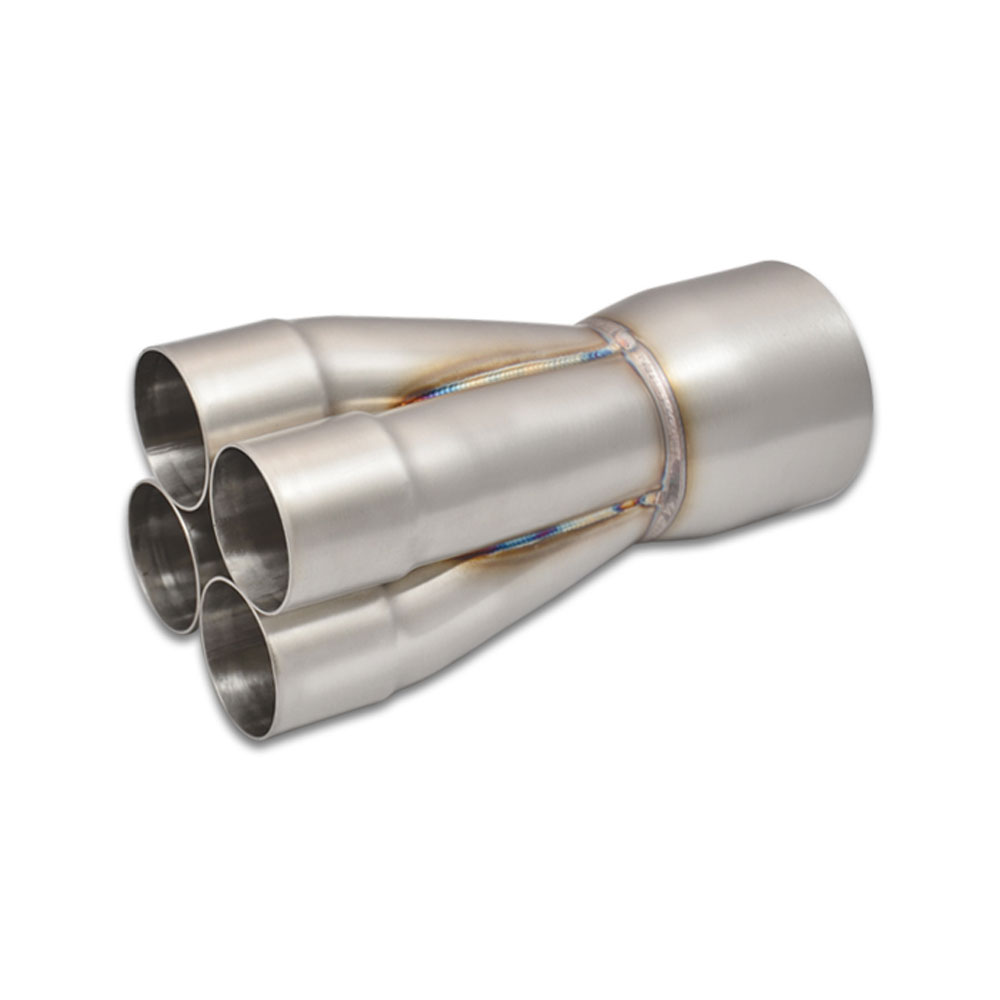 Vibrant Performance Exhaust Header Collector 10316; 2.250 in. 4.000 in. Slip Fit 4-1 Merge Collector Stainless Steel 
