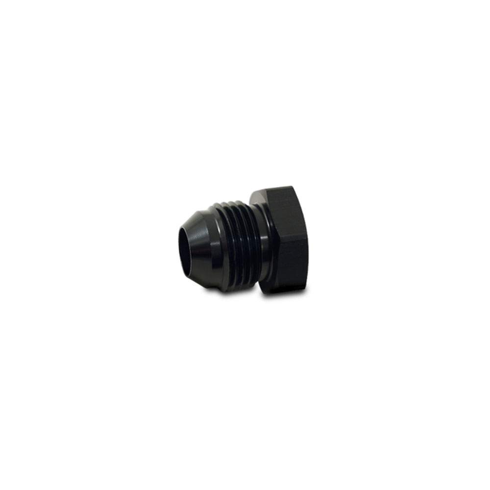 Vibrant Performance AN Fitting 10442; AN Flare Plug Black -06AN Male Straight Hex Head 