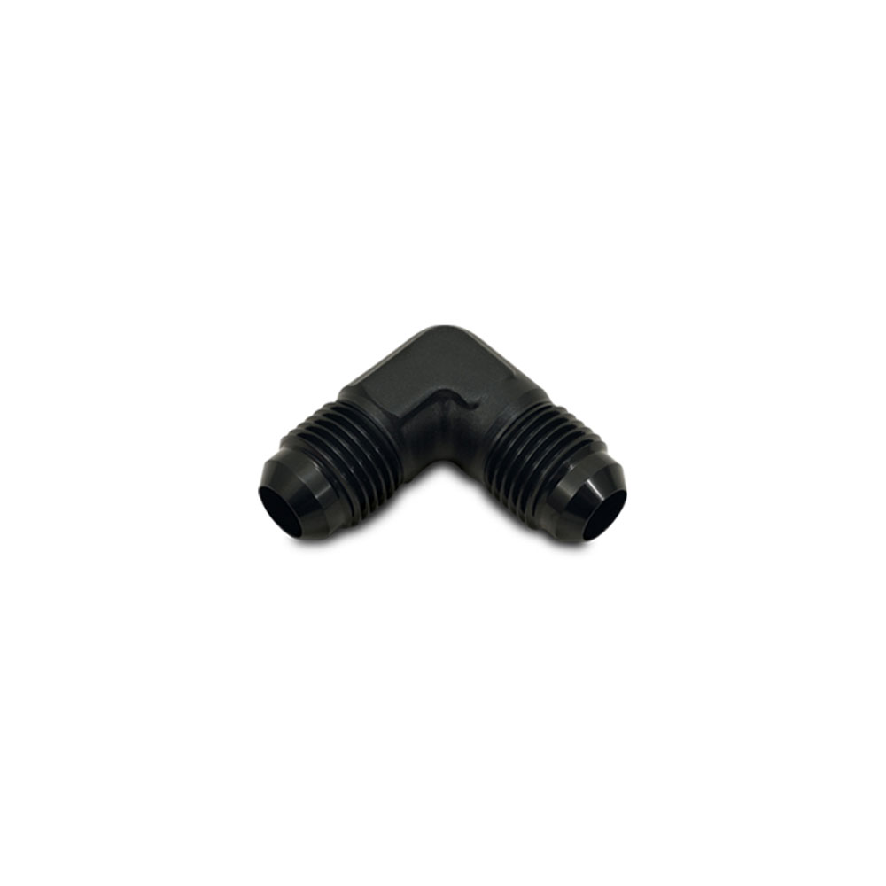 Vibrant Performance AN Fitting 10550; AN to AN Union Black -03AN Male 90 deg. -03AN Male 