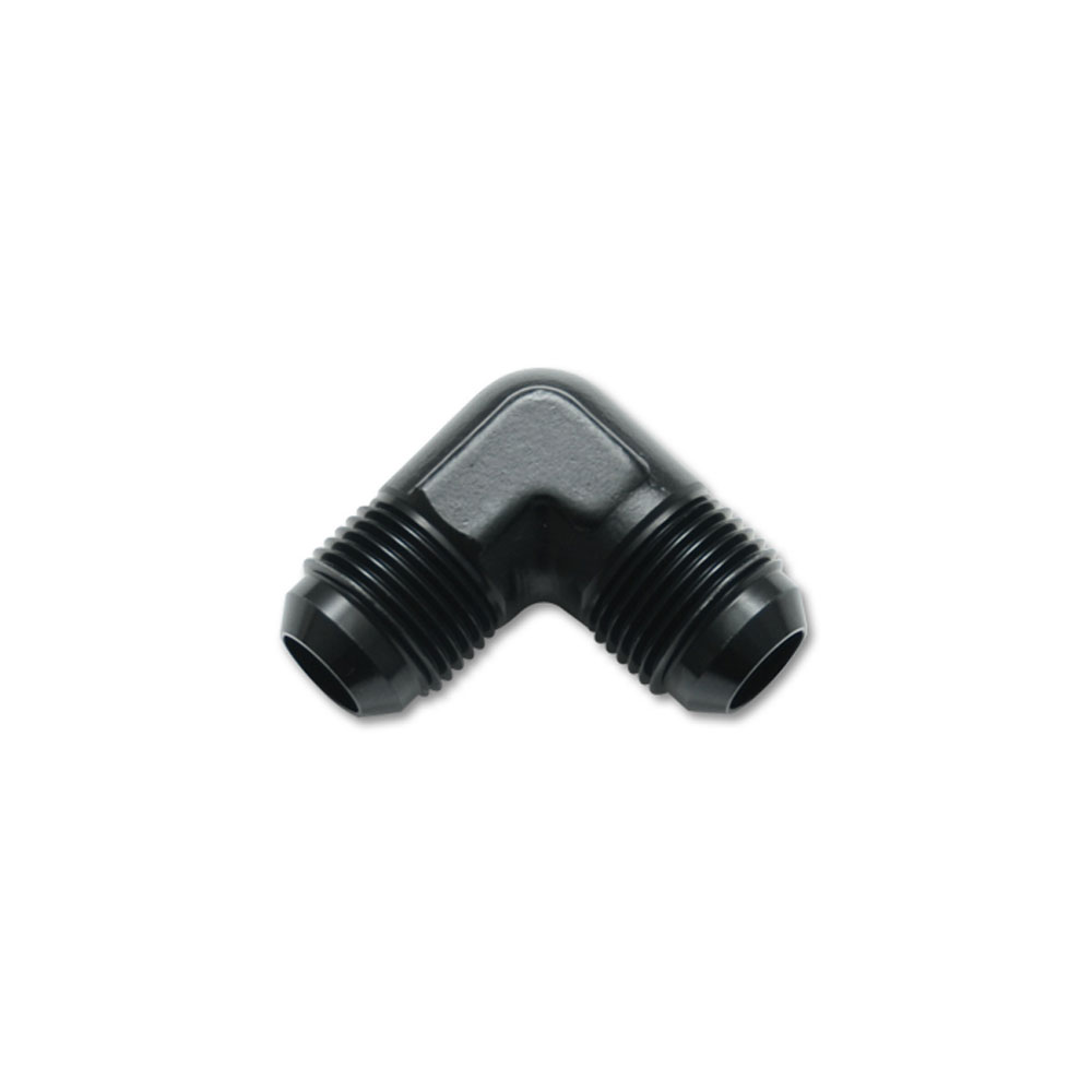 Vibrant Performance AN Fitting 10550; AN to AN Union Black -03AN Male 90 deg. -03AN Male 