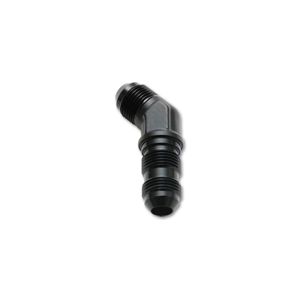 Vibrant Performance AN Fitting 10600; AN to AN Bulkhead Union Black -03AN Male 45 deg. -03AN Male 