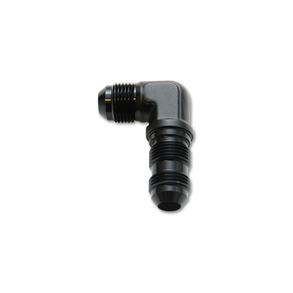 Vibrant Performance AN Fitting 10614; AN to AN Bulkhead Union Black -16AN Male 90 deg. -16AN Male 