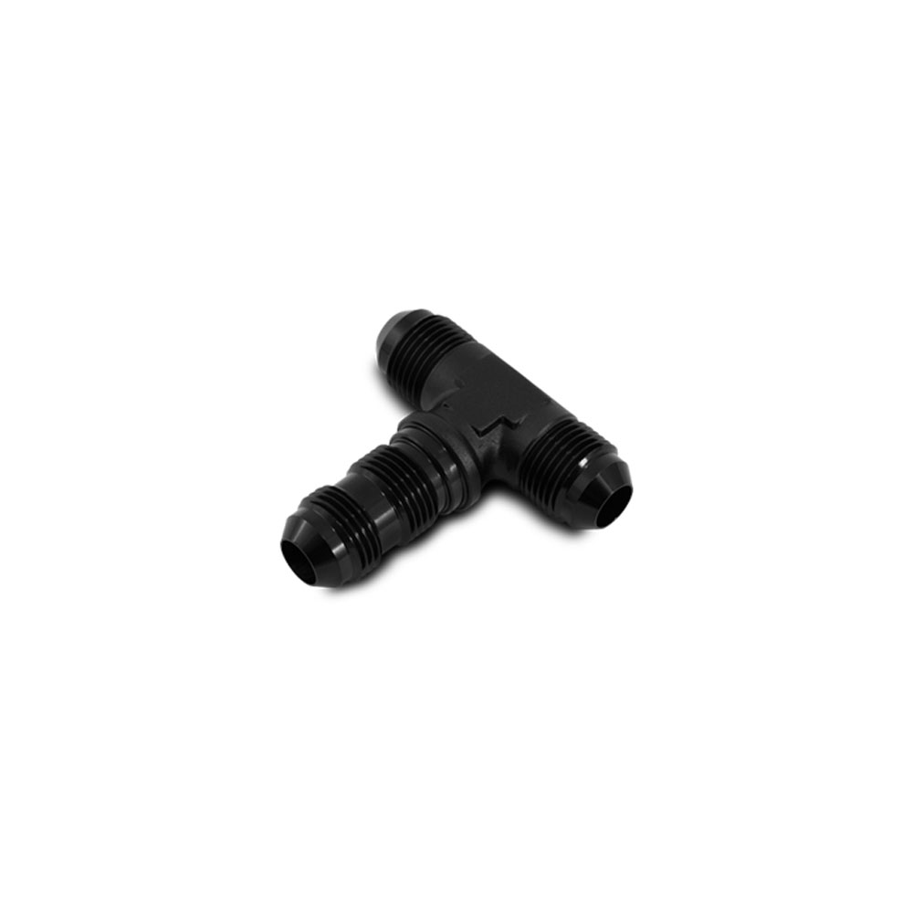 Vibrant Performance AN Fitting 10617; AN to AN Bulkhead Tee Black -04AN Male Tee -04AN Male -04AN Male 
