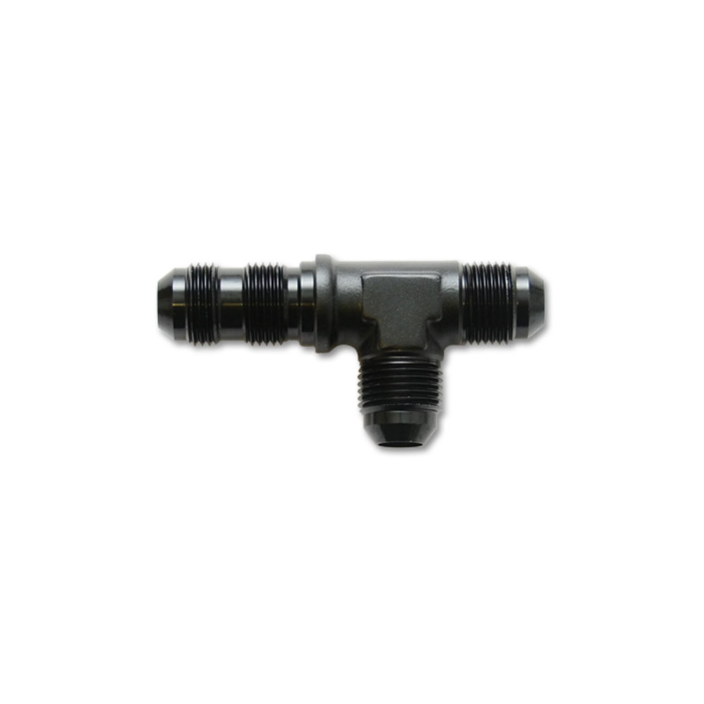 Vibrant Performance AN Fitting 10624; AN to AN Bulkhead Tee on Run Black -03AN Male Tee -03AN Male -03AN Male 