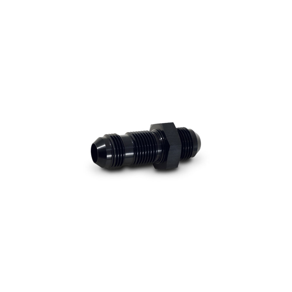 Vibrant Performance AN Fitting 10680; AN to AN Bulkhead Union Black -03AN Male Straight -03AN Male 