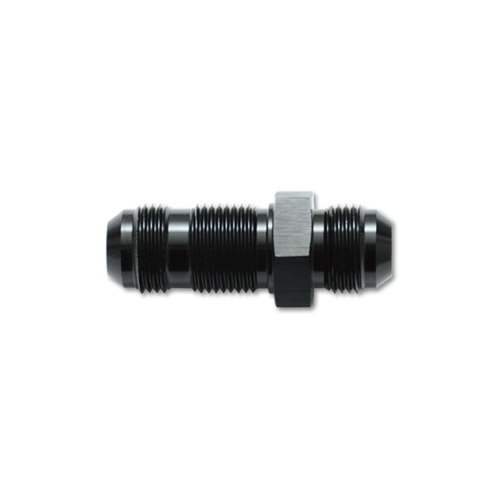 Vibrant Performance AN Fitting 10680; AN to AN Bulkhead Union Black -03AN Male Straight -03AN Male 