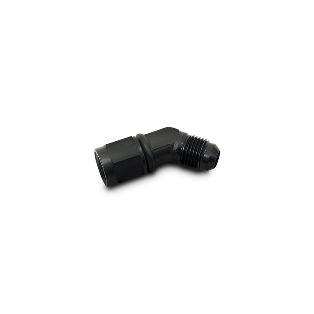 Vibrant AN Fitting 10773; AN to AN Swivel Coupler AN to AN Coupler Black -08AN Female Swivel 45 deg. -08AN Male 