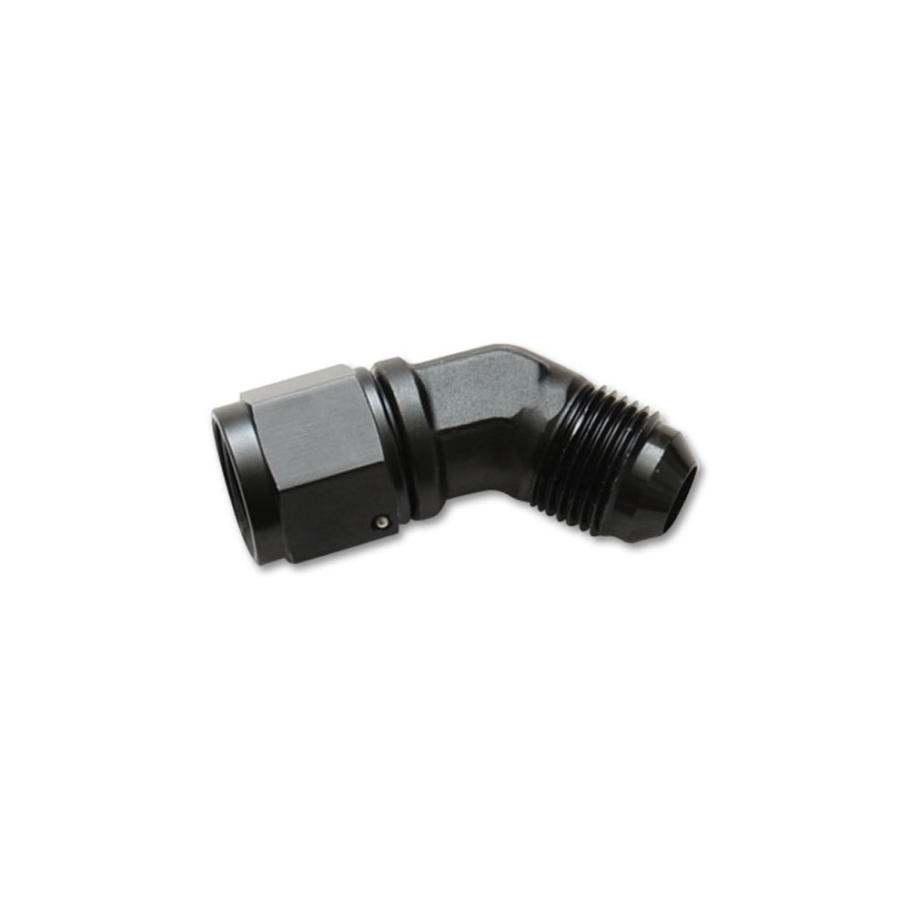 Vibrant AN Fitting 10773; AN to AN Swivel Coupler AN to AN Coupler Black -08AN Female Swivel 45 deg. -08AN Male 
