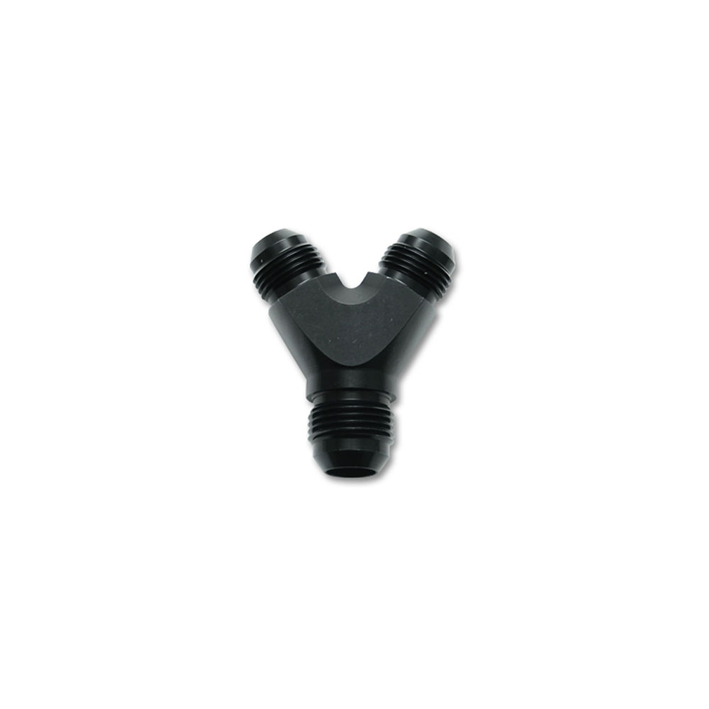 Vibrant Performance AN Fitting 10803; AN to AN Y Block Black -03AN Male Y Fitting -03AN Male -03AN Male 