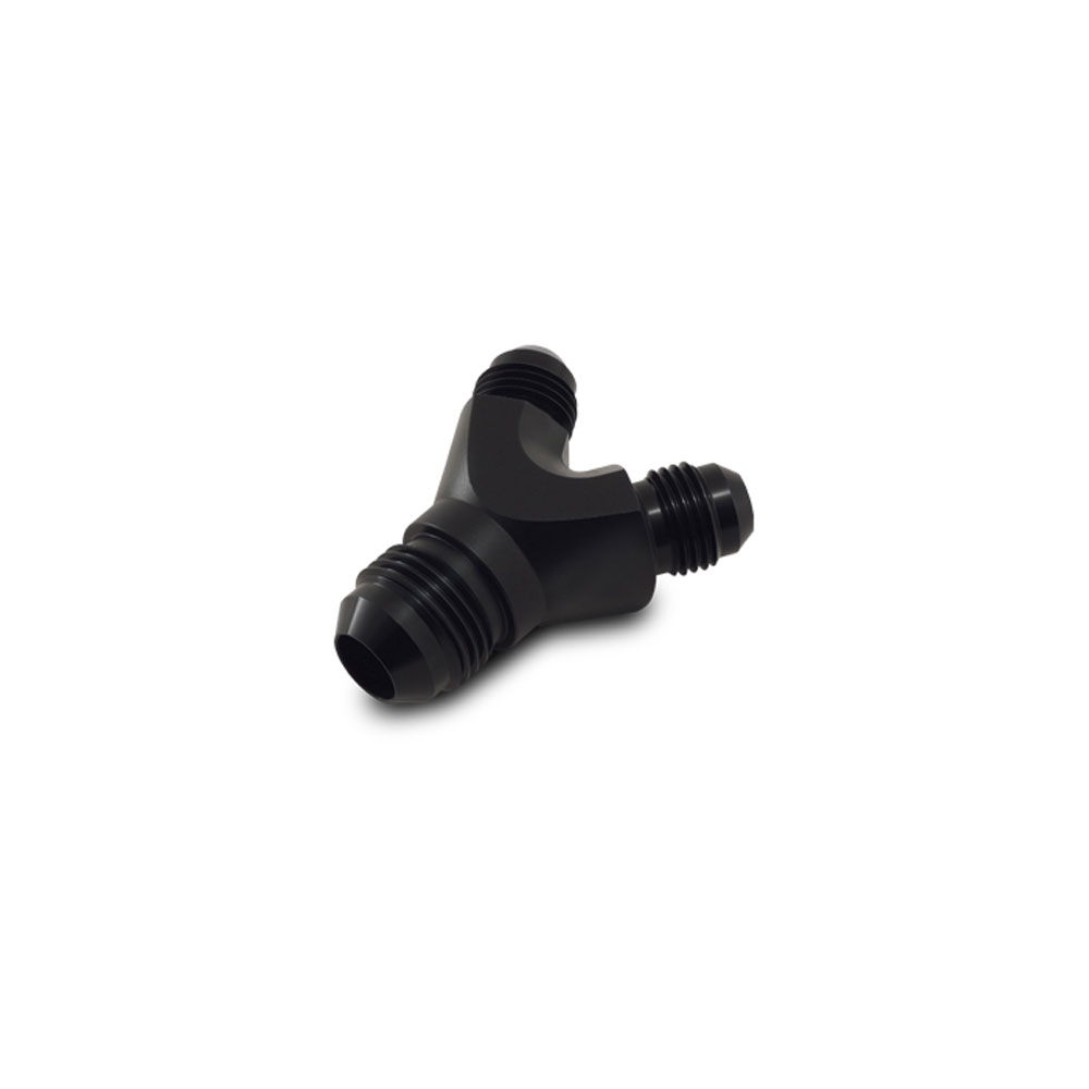 Vibrant Performance AN Fitting 10804; Y Fitting AN to AN Y Block Black -04AN Male Y Fitting -04AN Male -04AN Male 