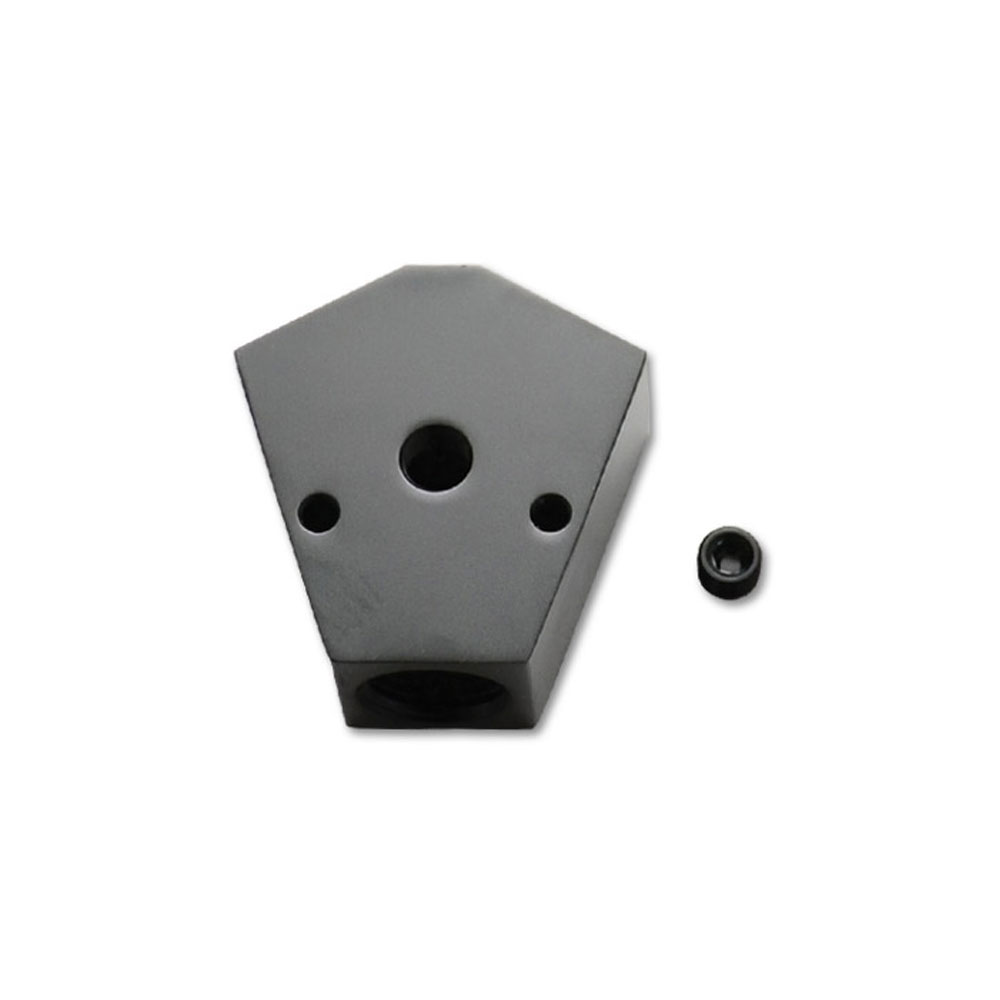 Vibrant Performance Pipe Fitting 10820; Y Block Black Anodized 3/8 in. NPT Female Y Fitting 3/8 in. NPT Female 3/8 in. NPT Female 