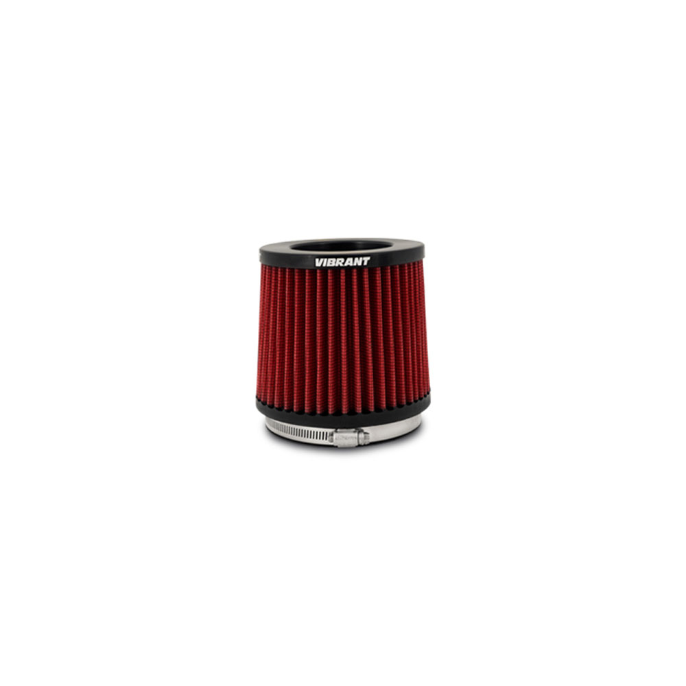Vibrant Performance Air Filter 10926; Classic Conical Oiled Red Cotton Gauze 5.750 in. 5.250 in. 