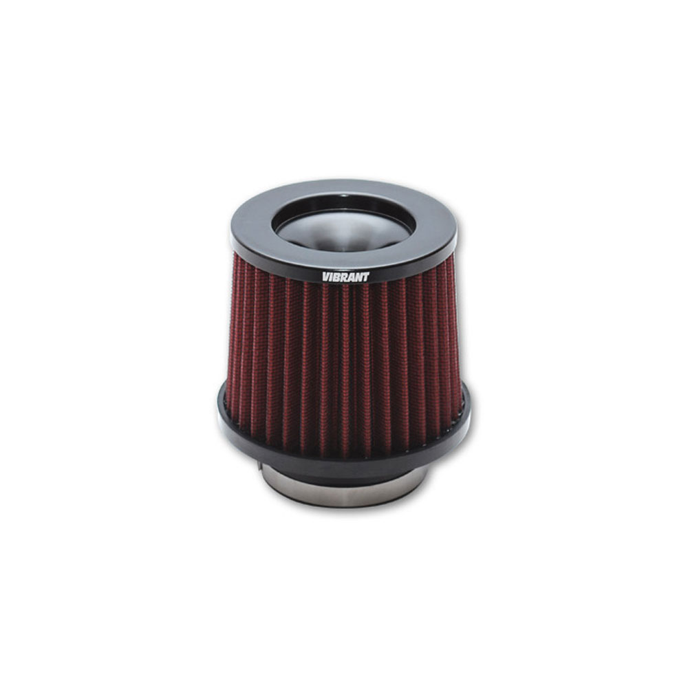 Vibrant Performance Air Filter 10926; Classic Conical Oiled Red Cotton Gauze 5.750 in. 5.250 in. 