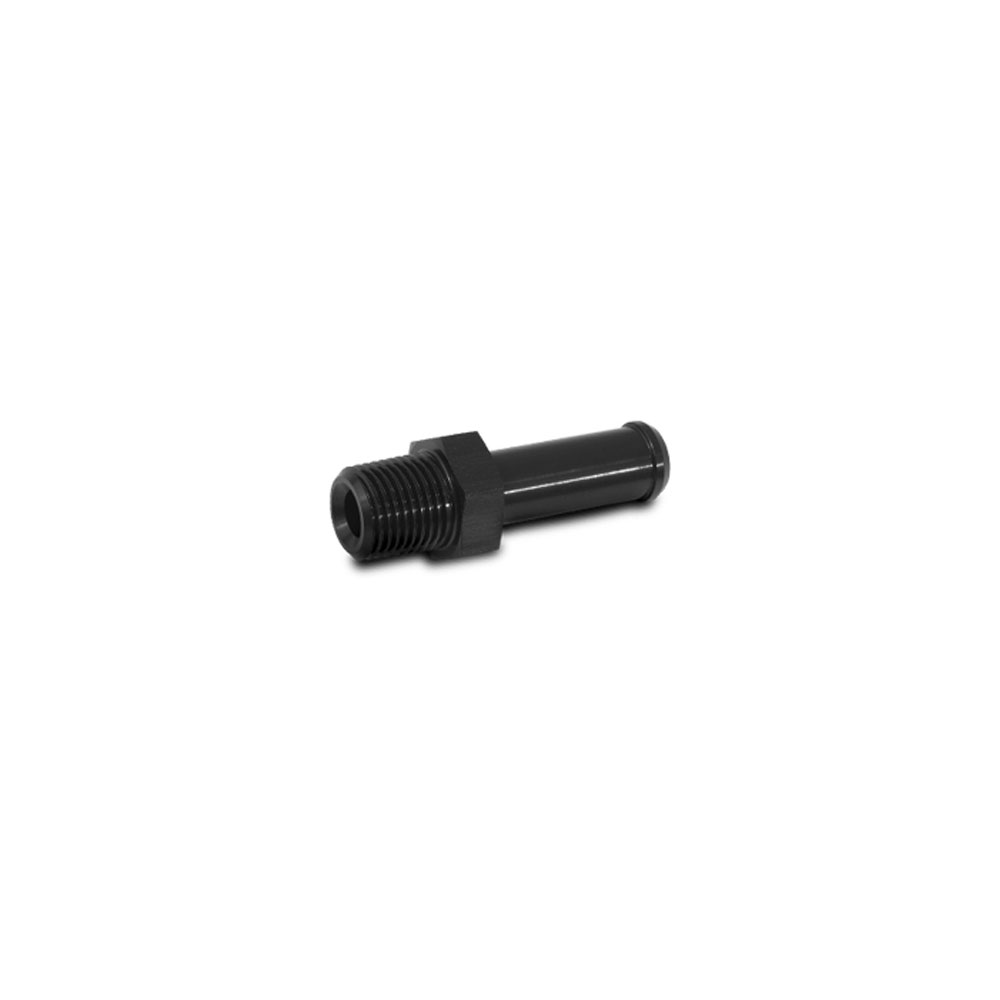 Vibrant Performance Pipe Fitting 11200; Hose to NPT Adapter Adapter Black Anodized 1/4 in. Hose Straight 1/8 in. NPT Male 